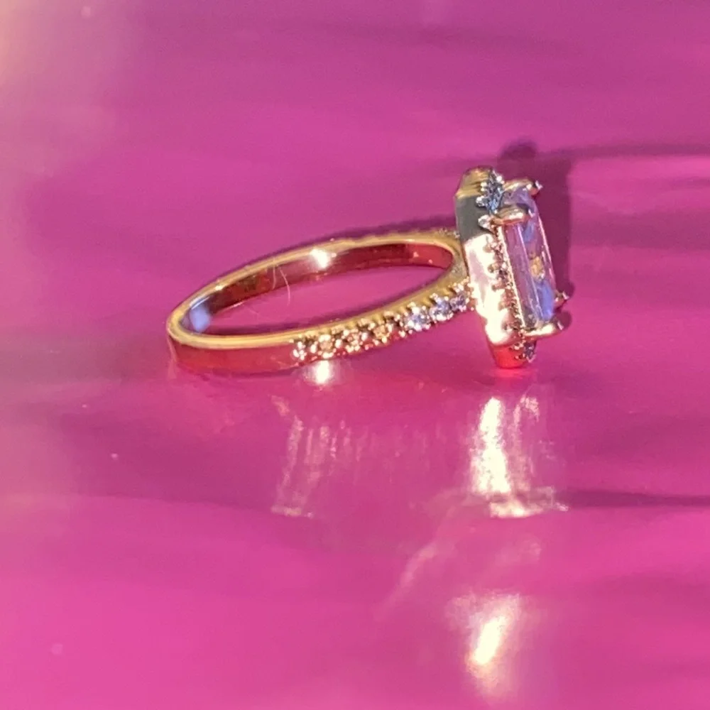 Gold Rhinestone Ring - Picture 2 of 5